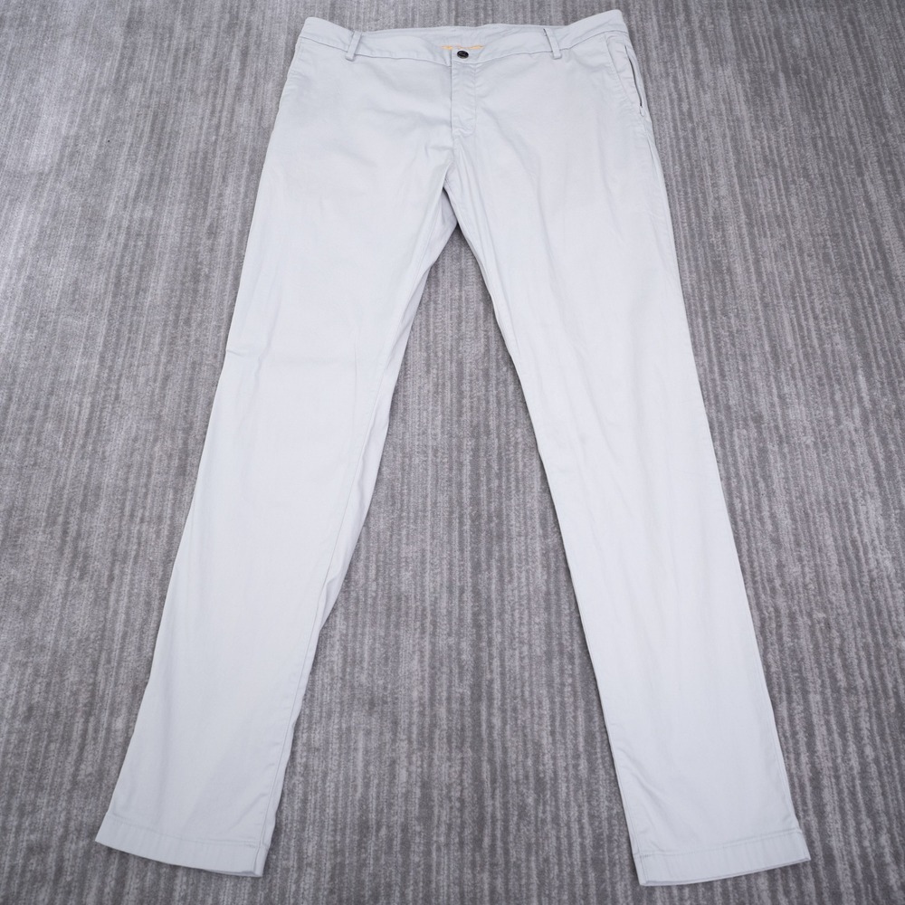 Birddogs Boomstick Lined Chino Pants Men 38x34(33) Gray Straight Leg Zipper